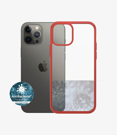 PanzerGlass - Pouzdro ClearCase AB pro iPhone 12 a 12 Pro, red