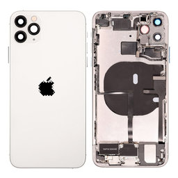 Apple iPhone 11 Pro Max - Zadní Housing s Malými Díly (Silver)
