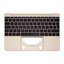Apple MacBook 12" A1534 (Early 2015 - Mid 2017) - Horní Rám Klávesnice + Klávesnice UK (Gold)