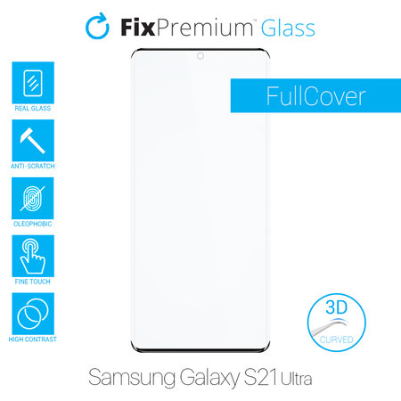 FixPremium Fullcover Glass - 3D Tvrzené sklo pro Samsung Galaxy S21 Ultra