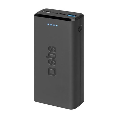 SBS - PowerBank 20 000 mAh, 2x USB, 2,1A, černá
