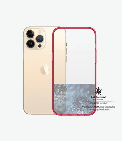 PanzerGlass - Pouzdro ClearCaseColor AB pro iPhone 13 Pro Max, strawberry