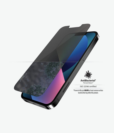 PanzerGlass - Tvrzené Sklo Standard Fit Privacy AB pro iPhone 13, 13 Pro a 14, transparent