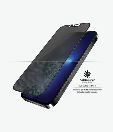 PanzerGlass - Tvrzené Sklo Case Friendly Privacy AB pro iPhone 13 Pro Max a 14 Plus, černá