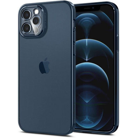 Spigen - Pouzdro Optik Crystal pro iPhone 12 Pro, chromová modrá