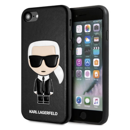 Karl Lagerfeld - Pouzdro Full Body Iconic pro iPhone SE 2020/8/7, černá