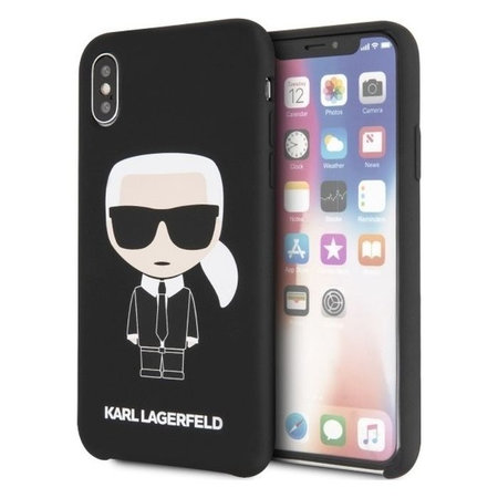 Karl Lagerfeld - Pouzdro Full Body Iconic Hard Case pro iPhone X / Xs, černá