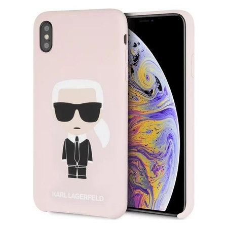 Karl Lagerfeld - Pouzdro Iconic Hard Case pro iPhone X / Xs, růžová