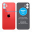 Apple iPhone 12 Mini - Sklo Zadního Housingu se Zvětšeným Otvorem na Kameru (Red)