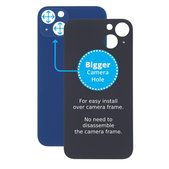 Apple iPhone 13 - Sklo Zadního Housingu se Zvětšeným Otvorem na Kameru (Blue)