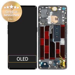 Oppo Reno 4 Pro - LCD Displej + Dotykové Sklo + Rám (Space Black) - 4904736 Genuine Service Pack