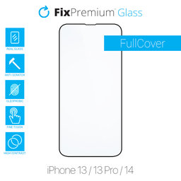 FixPremium FullCover Glass - Tvrzené sklo pro iPhone 13, 13 Pro a 14