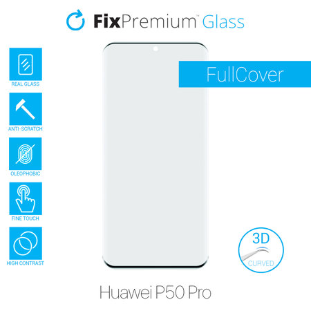 FixPremium FullCover Glass - 3D Tvrzené sklo pro Huawei P50 Pro