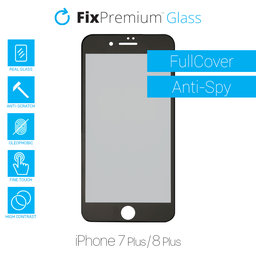 FixPremium Privacy Anti-Spy Glass - Tvrzené sklo pro iPhone 7 Plus a 8 Plus