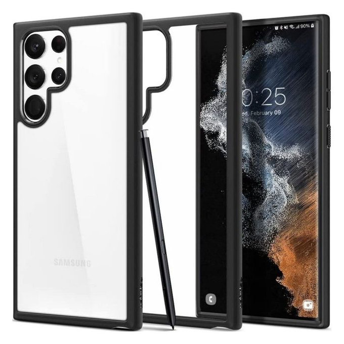 Spigen - Pouzdro Ultra Hybrid pro Samsung Galaxy S22 Ultra, matte black