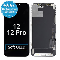 Apple iPhone 12, 12 Pro - LCD Displej + Dotykové Sklo + Rám Soft OLED FixPremium
