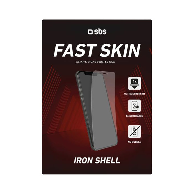 SBS - FastSkin Fólie Iron Shell - Apple iPhone 12 a 12 Pro (Edge to Edge)