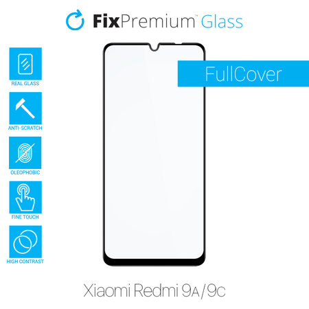 FixPremium FullCover Glass - Tvrzené sklo pro Xiaomi Redmi 9A a 9C