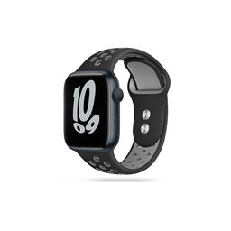 Tech-Protect - Řemínek Softband pro Apple Watch 4, 5, 6, 7, SE (42, 44, 45mm), black/gray