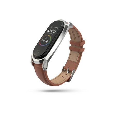 Tech-Protect - Řemínek Herms pro Xiaomi Mi Band 5, 6, 6 NFC, brown