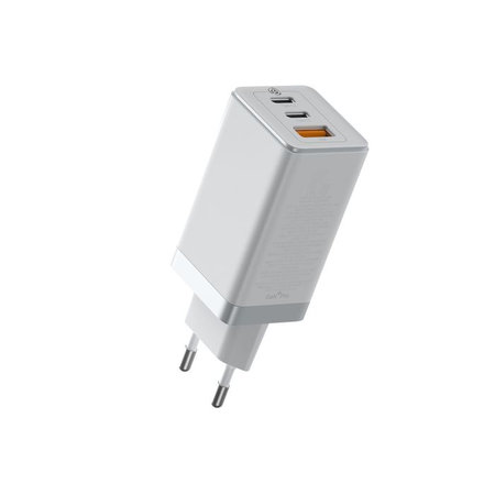 Baseus - Nabíjecí Adaptér USB, 2x USB-C, 65W + Kabel USB-C / USB-C, bílá