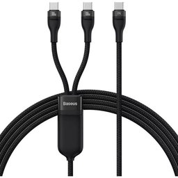 Baseus - USB-C / 2x USB-C Kabel (1.5m), černá