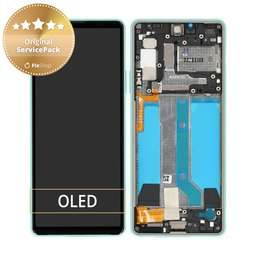 Sony Xperia 10 IV XQCC54 - LCD Displej + Dotykové Sklo + Rám (Mint) - A5047175A Genuine Service Pack