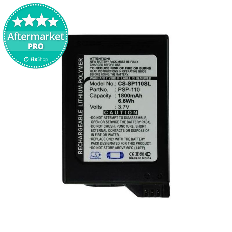 FUGASUN Akku Für Sony PSP1000 (1800 MAh, 3,6 V) - Ersatzakku PSP-110, Wiederaufladbar, Lithium-Ionen