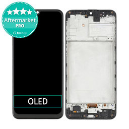 Samsung Galaxy M31 M315F - LCD Displej + Dotykové Sklo + Rám (Space Black) OLED