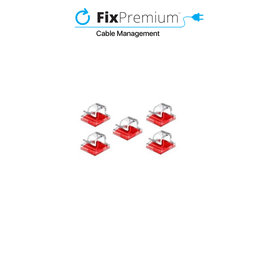 FixPremium - Organizér Kabelů - Svorky - Sada 5 kusů, transparentní