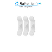 FixPremium - Organizér Kabelů - Svorka - Sada 3 kusů, průhledný