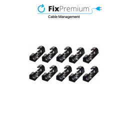 FixPremium - Organizér Kabelů - Svorka - Sada 10 kusů, černá
