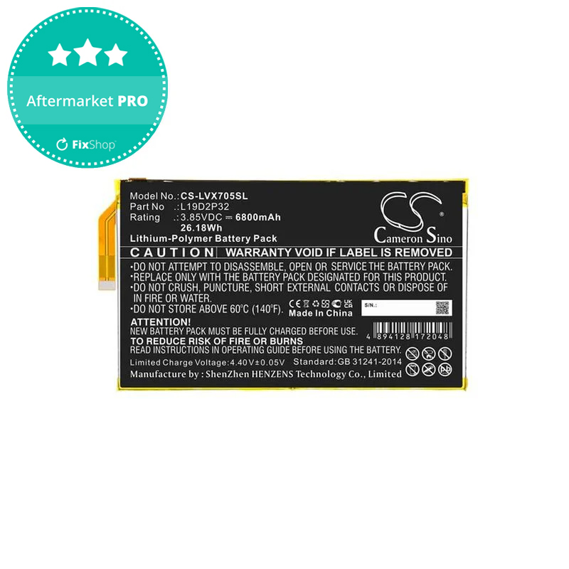 Batterie ad alte prestazioni L19D2P32 per Lenovo Yoga Tab YT-X705F, k