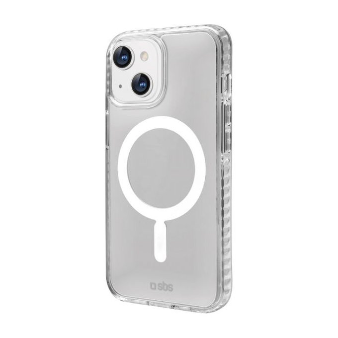 SBS - Pouzdro Force Mag s MagSafe pro iPhone 14, transparentná