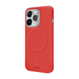SBS - Pouzdro Smooth Mag s MagSafe pro iPhone 14 Pro, červená