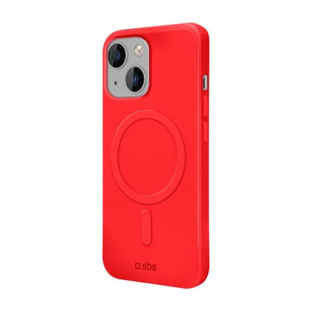 SBS - Pouzdro Smooth Mag s MagSafe pro iPhone 14 Plus, červená