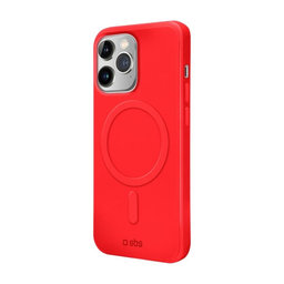 SBS - Pouzdro Smooth Mag s MagSafe pro iPhone 14 Pro Max, červená
