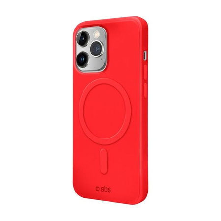 SBS - Pouzdro Smooth Mag s MagSafe pro iPhone 14 Pro Max, červená