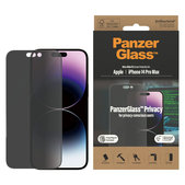 Tvrzené sklo UWF Privacy AB s aplikátorem pro iPhone 14 Pro Max, Černá, PanzerGlass