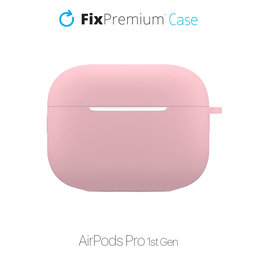 FixPremium - Silikonové Pouzdro pro AirPods Pro, růžová