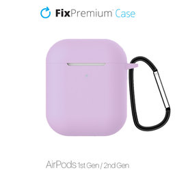 FixPremium - Silikonové Pouzdro pro AirPods 1 a 2, lila