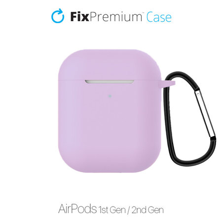 FixPremium - Silikonové Pouzdro pro AirPods 1 a 2, lila
