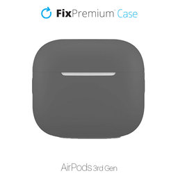 FixPremium - Silikonové Pouzdro pro AirPods 3, space grey