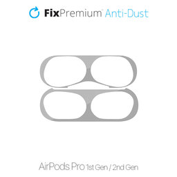 FixPremium - Nálepka proti Prachu pro AirPods Pro, stříbrná