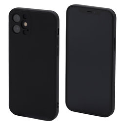 FixPremium - Silikonové Pouzdro pro iPhone 12, černá