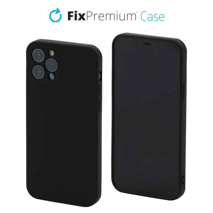 FixPremium - Silikonové Pouzdro pro iPhone 12 Pro, černá