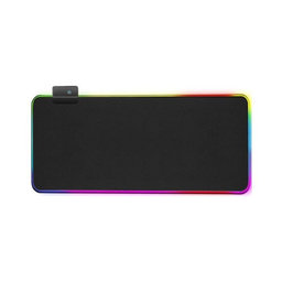 FixPremium - Podložka pod Myš a Klávesnici s RGB Podsvícením, 90x40cm, černá