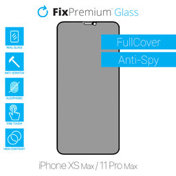 FixPremium Privacy Anti-Spy Glass - Tvrzené Sklo pro iPhone XS Max a 11 Pro Max