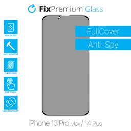 FixPremium Privacy Anti-Spy Glass - Tvrzené Sklo pro iPhone 13 Pro Max a 14 Plus