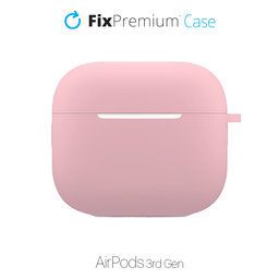 FixPremium - Silikonové Pouzdro pro AirPods 3, růžová